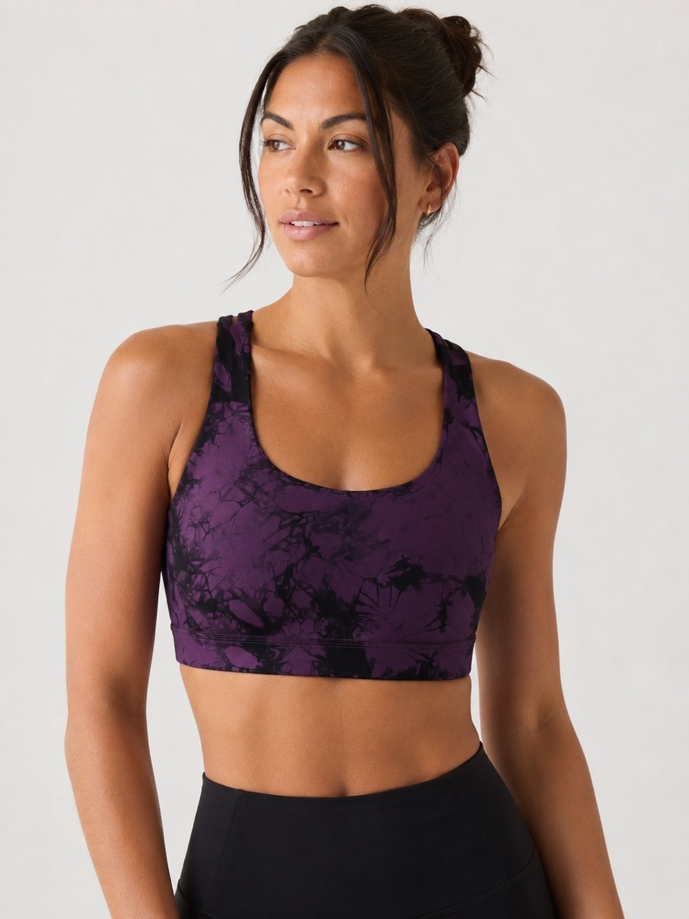 Lululemon | Energy Bra Shibori - Darkest Magenta Black - Size 4